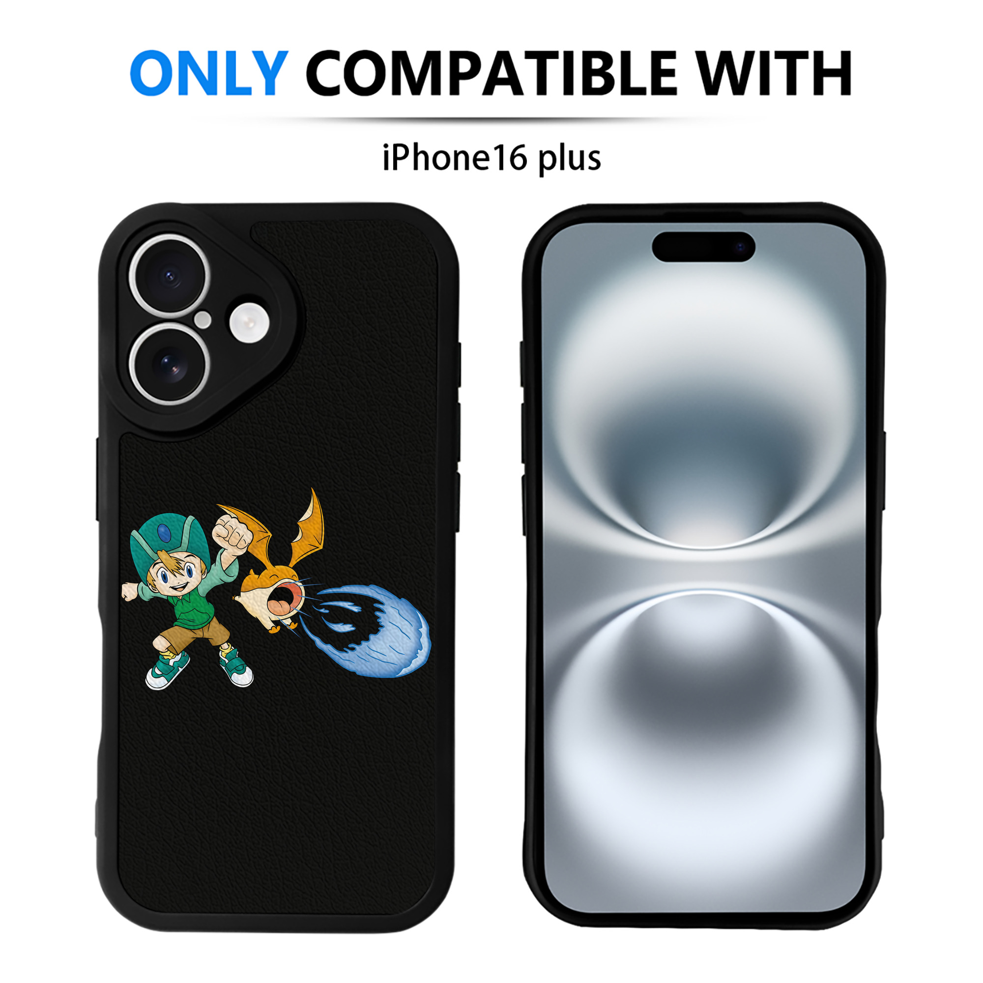 （画像用） Digimon デジタルモンスター/デジモン 【iPhone 16シリーズ対応】シリコンスマホケース（レザー調） 材質：シリコン